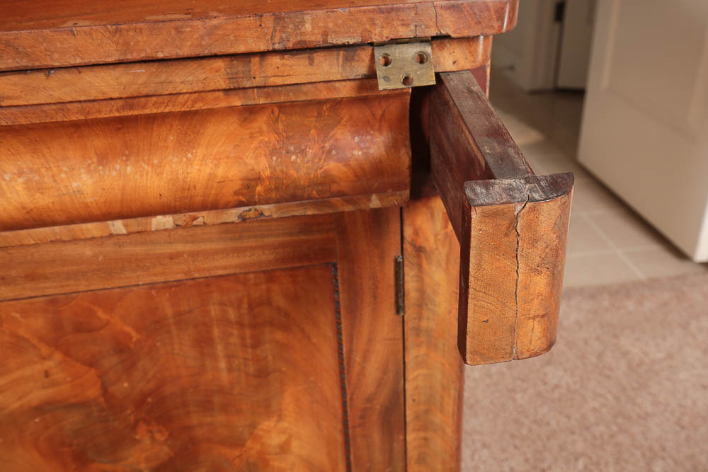 Antique Empire Style Flame Mahogany Secretary