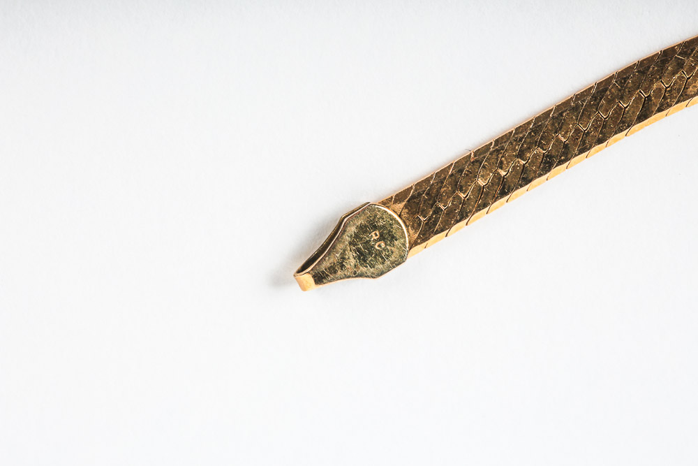 14K Yellow Gold Herringbone Chain