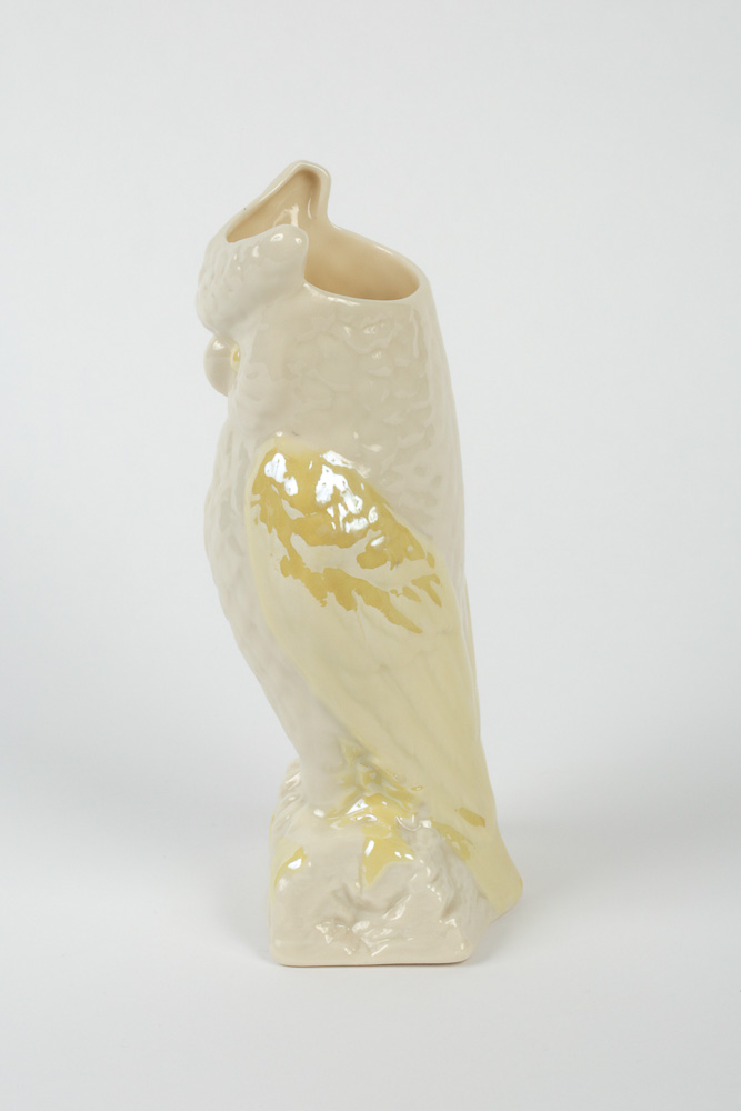 Belleek Owl Vase