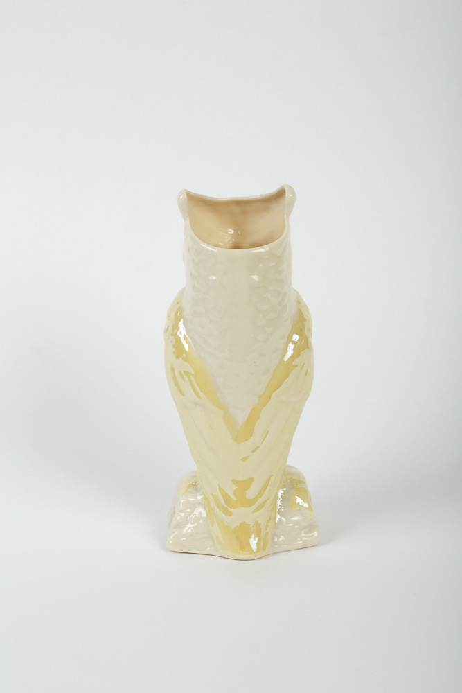 Belleek Owl Vase