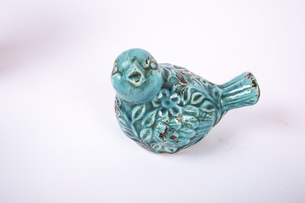 Turquoise and Silver Tone Home Decor