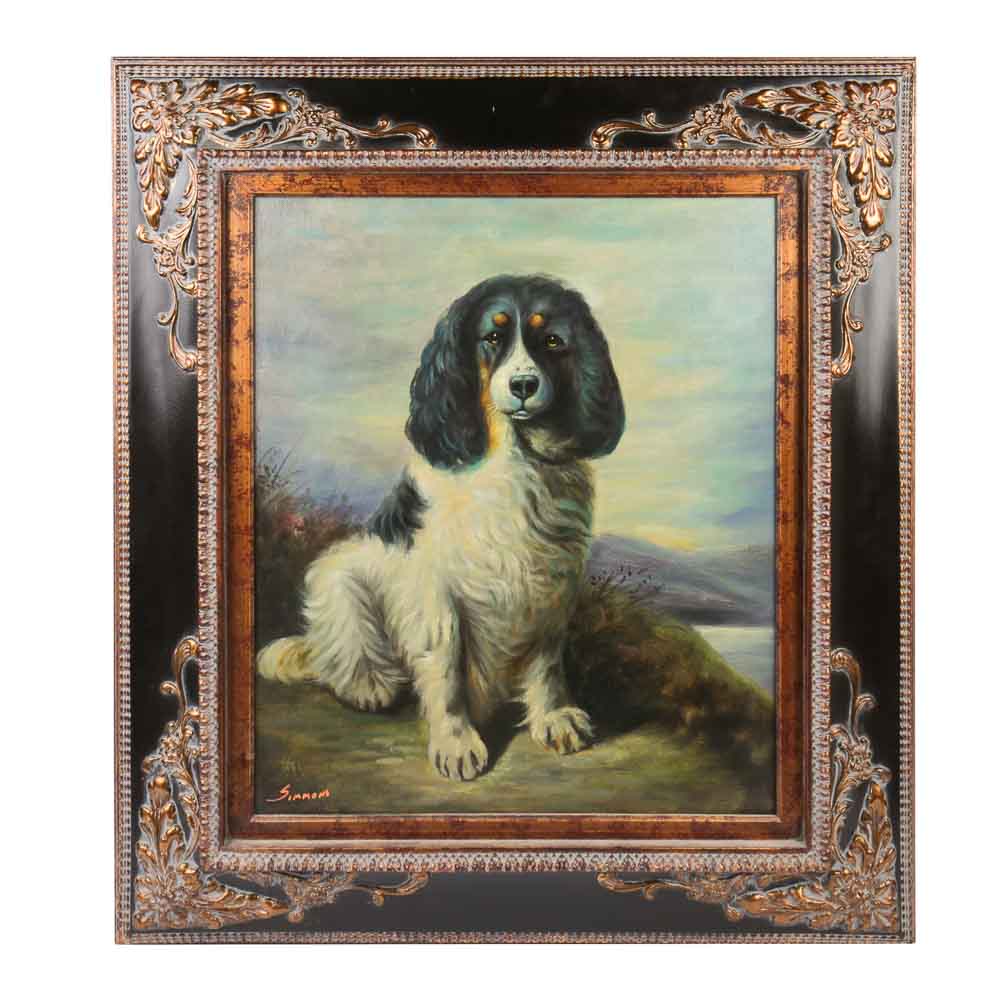 Copy Oil Painting Portrait of a Spaniel