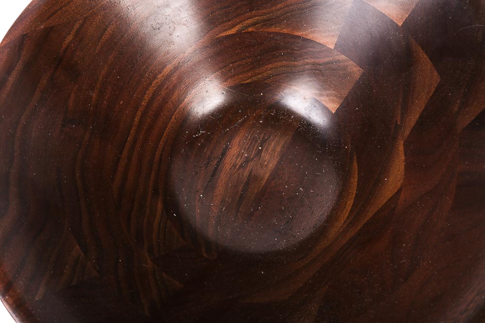 Vintage Walnut Salad Bowl Set