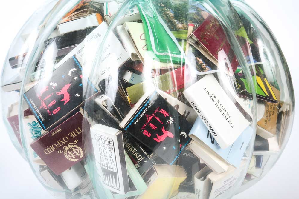 Large Lidded Jar Full of Matchbooks