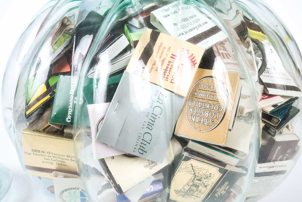 Large Lidded Jar Full of Matchbooks