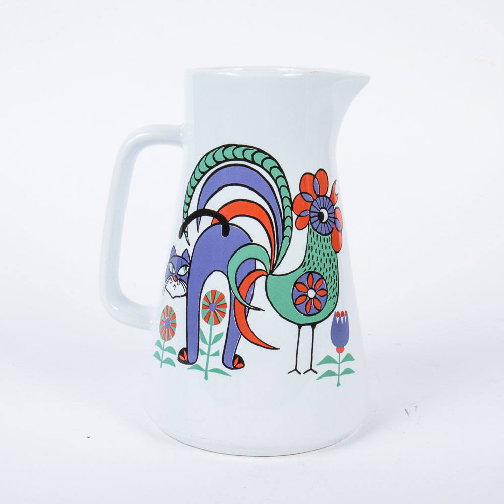 Vintage Waechtersbach Glazed Ceramic Pitcher