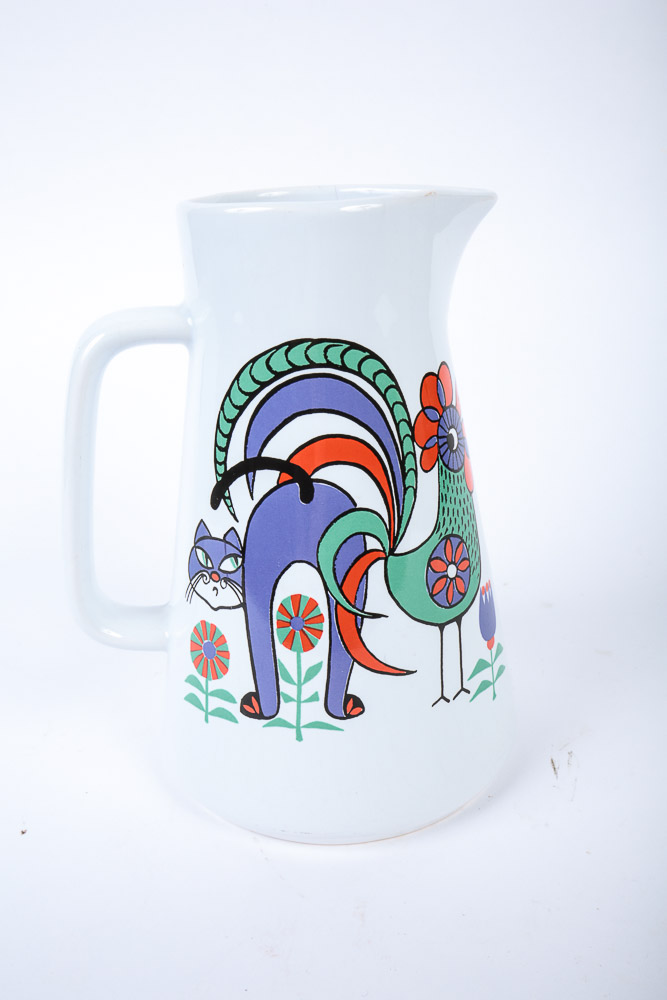 Vintage Waechtersbach Glazed Ceramic Pitcher