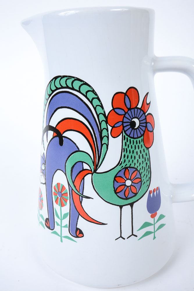 Vintage Waechtersbach Glazed Ceramic Pitcher