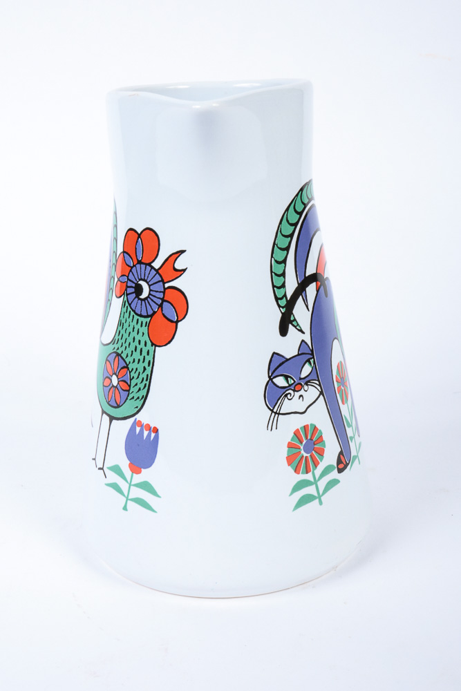 Vintage Waechtersbach Glazed Ceramic Pitcher