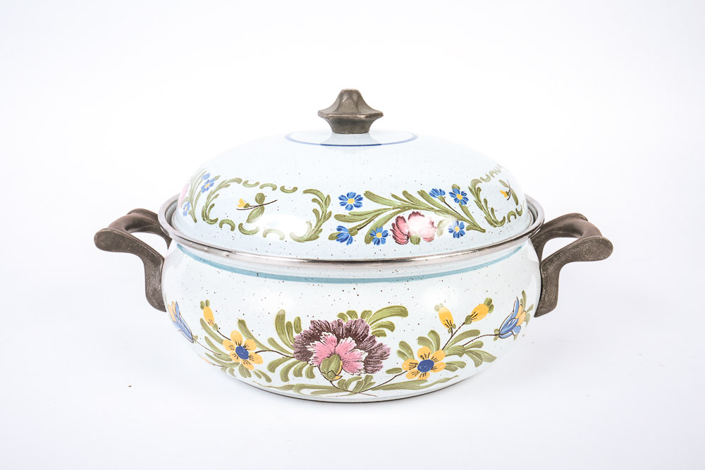 Vintage Lidded Enameled Cookware