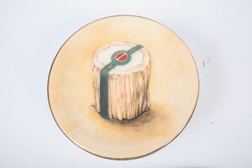 Set of Williams Sonoma Cheese Plates and French Knives