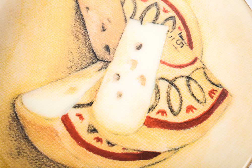 Set of Williams Sonoma Cheese Plates and French Knives