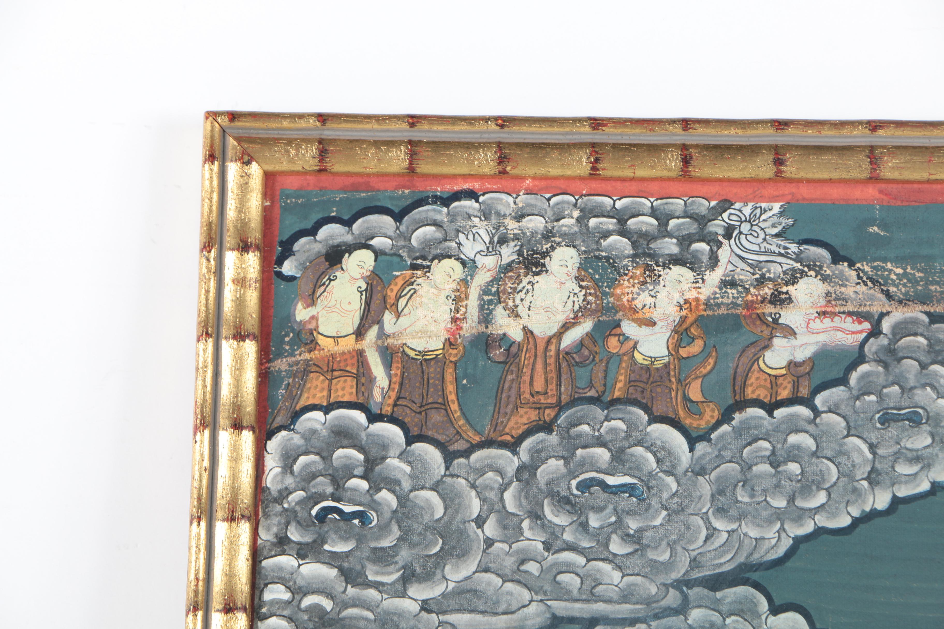 Tibetan Style Mandala on Canvas Board