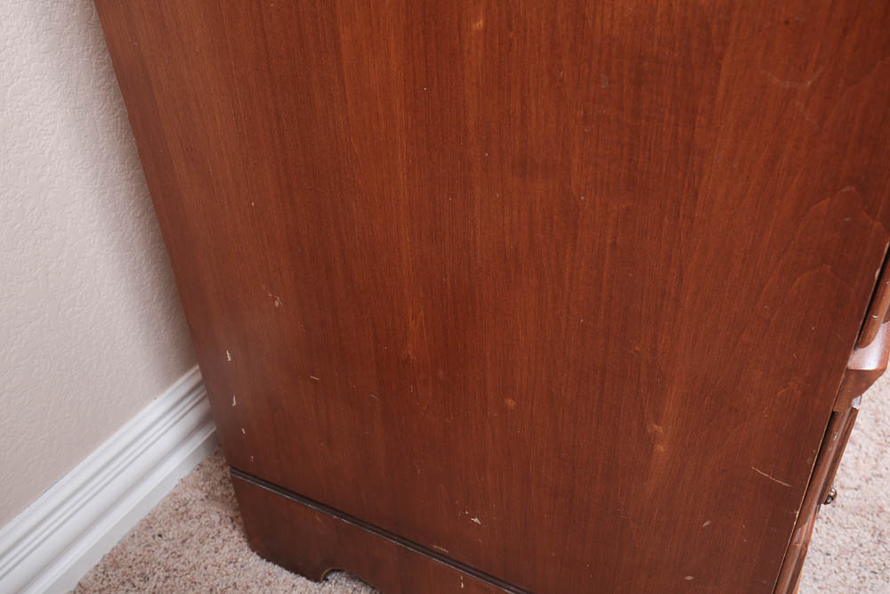 Vintage Wood Dresser and Mirror