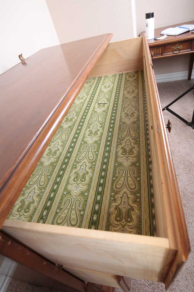 Vintage Wood Dresser and Mirror