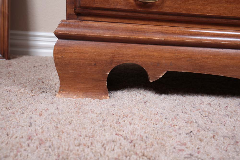 Vintage Wood Dresser and Mirror