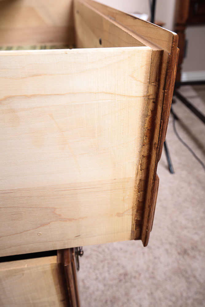 Vintage Wood Dresser and Mirror