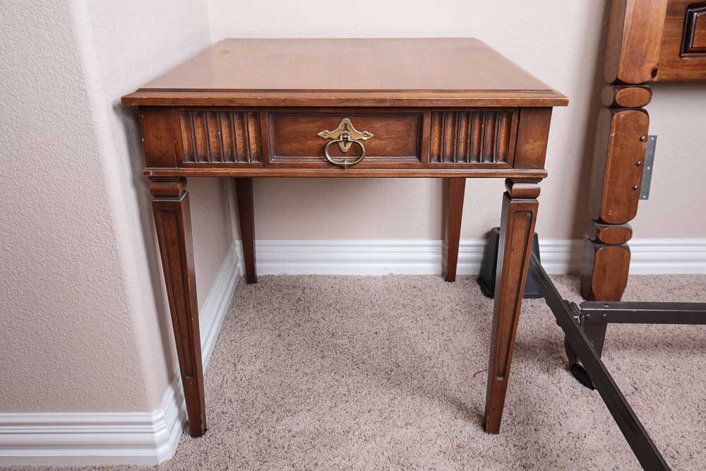 Vintage Wood Side Table by Heritage