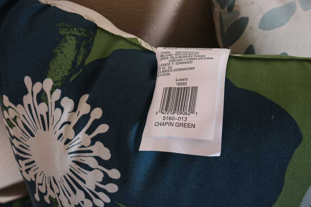 Variety of Outdoor Pillows