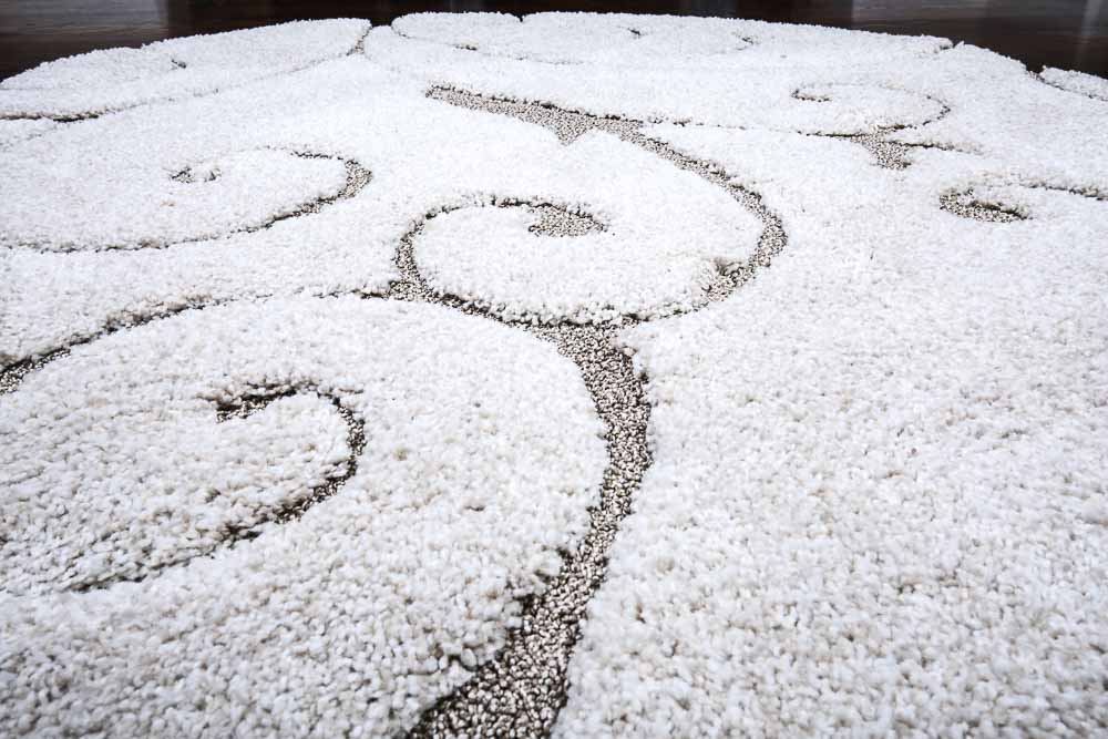 Safavieh "Florida Shag" Gray and White Shag Pile Area Rug