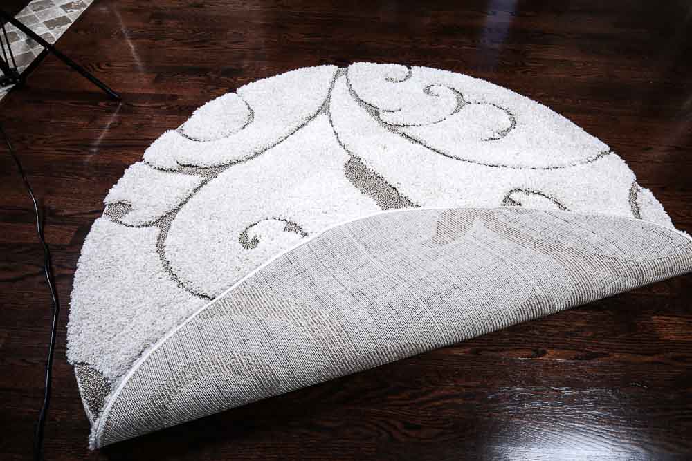 Safavieh "Florida Shag" Gray and White Shag Pile Area Rug