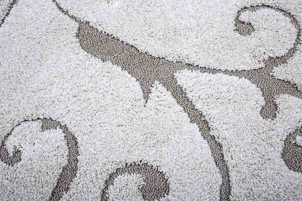 Safavieh "Florida Shag" Gray and White Shag Pile Area Rug