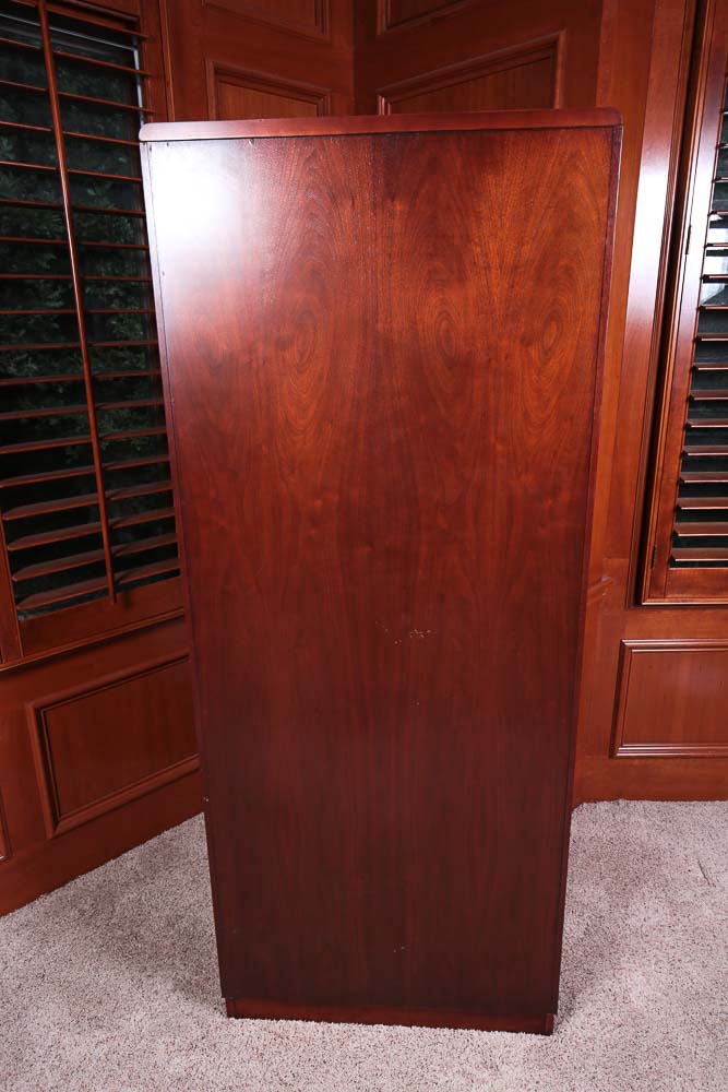 Dark Wood Bookshelf Cabinet