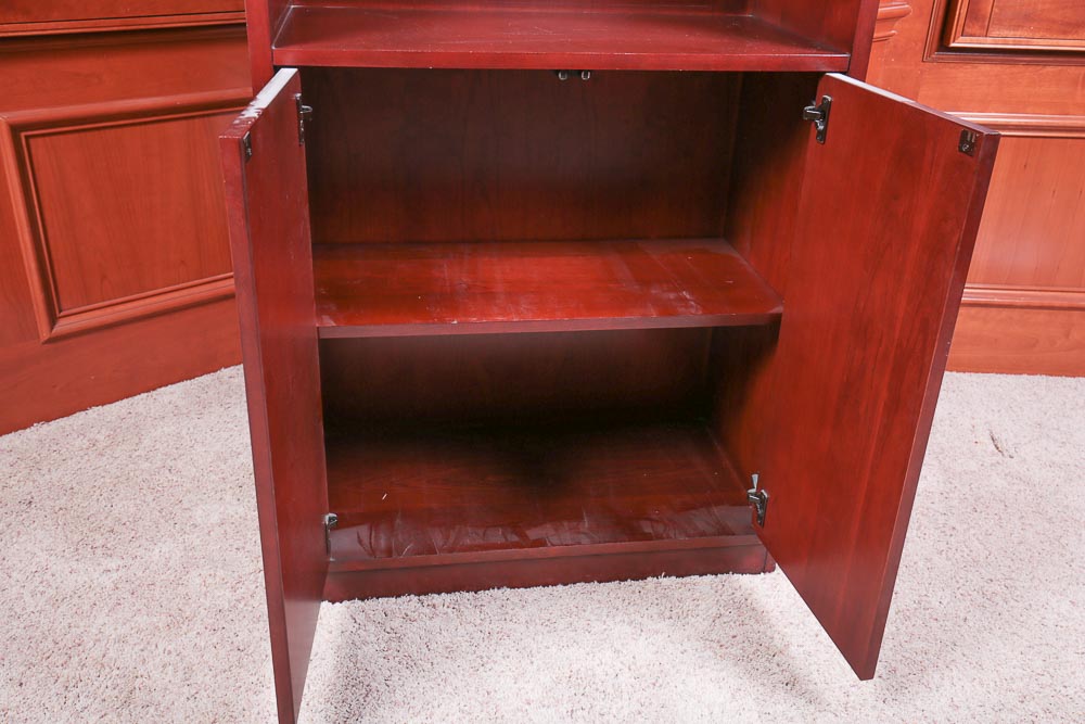 Dark Wood Bookshelf Cabinet