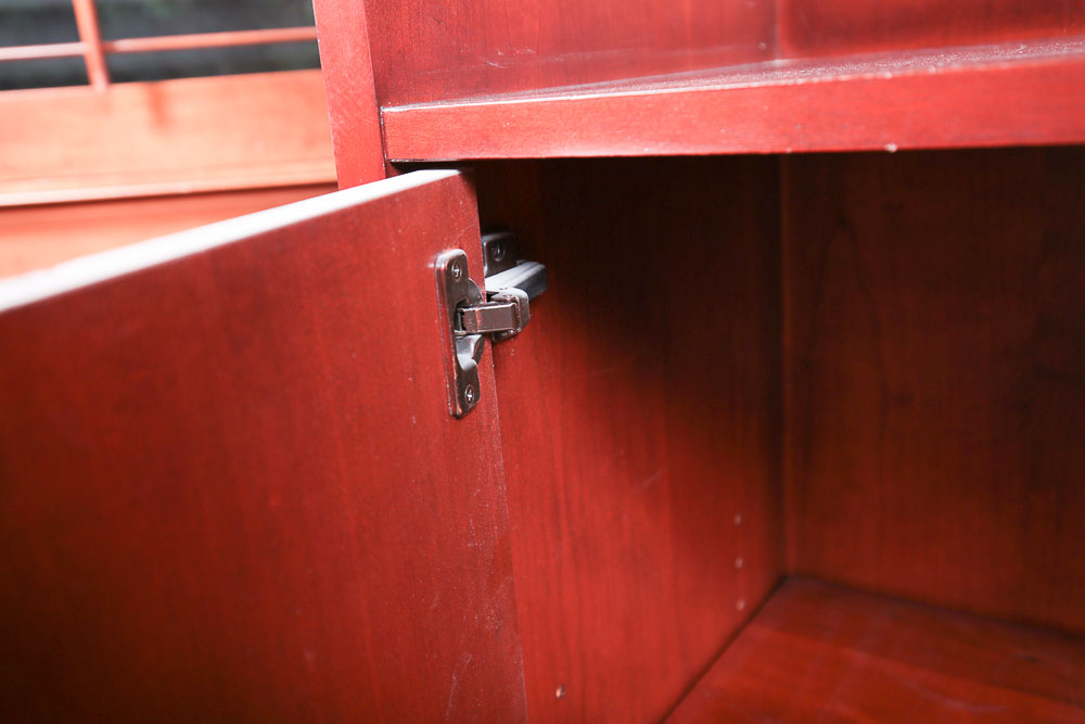 Dark Wood Bookshelf Cabinet