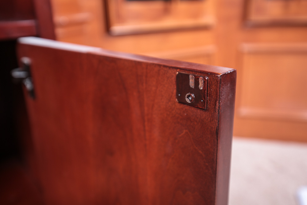 Dark Wood Bookshelf Cabinet