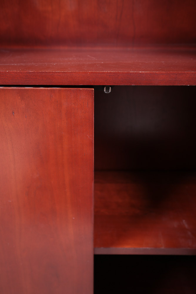 Dark Wood Bookshelf Cabinet