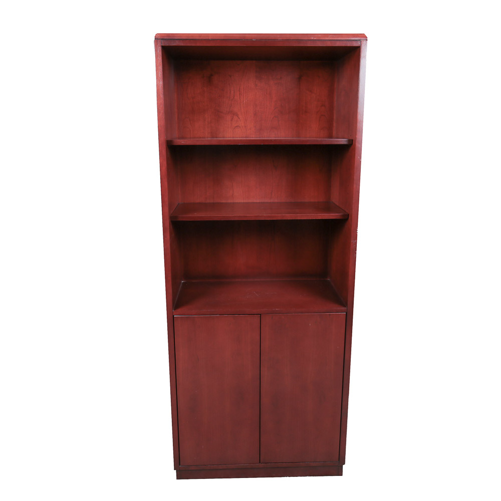 Dark Wood Bookshelf Cabinet