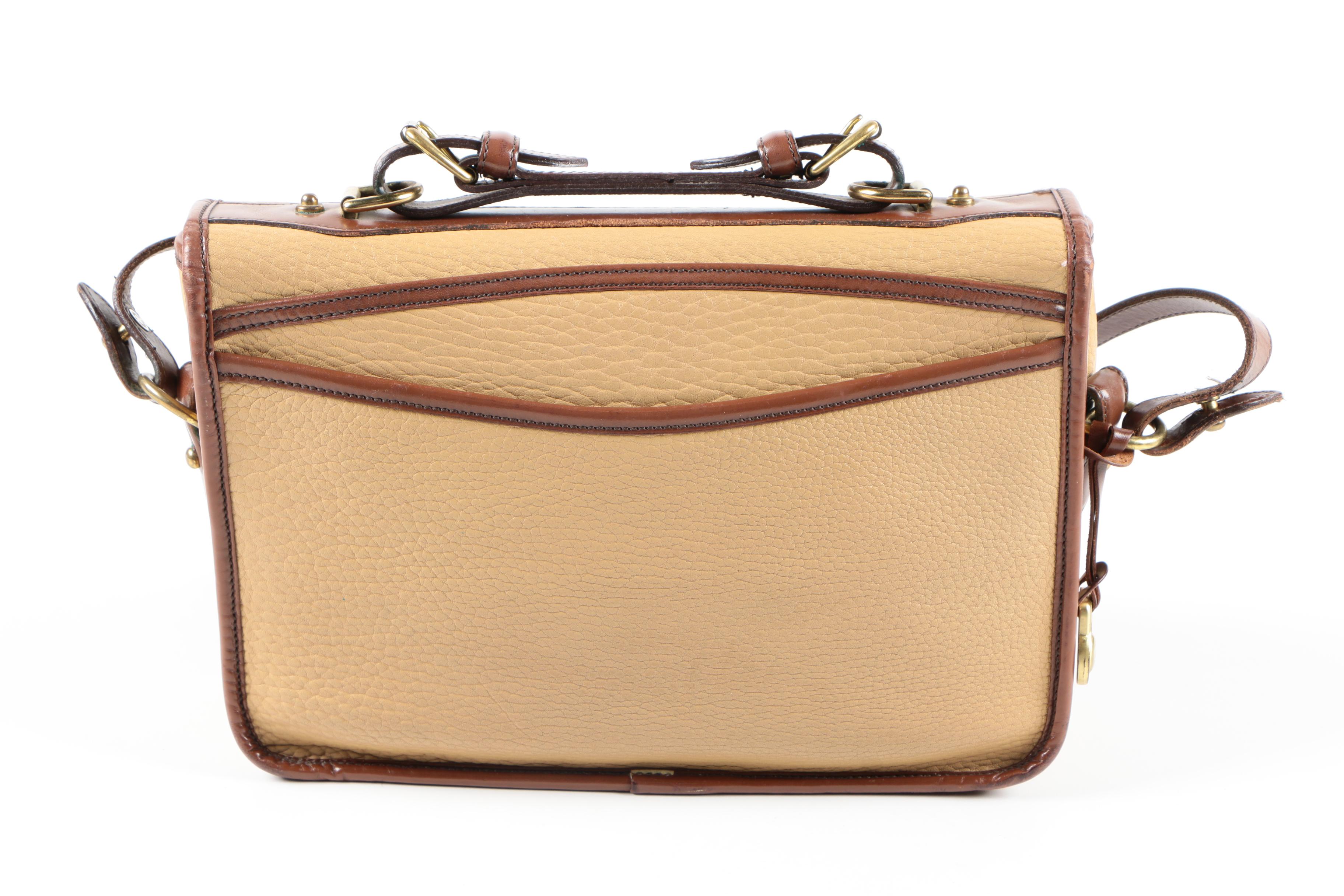 Dooney and Bourke Brown and Beige Leather Shoulder Bag