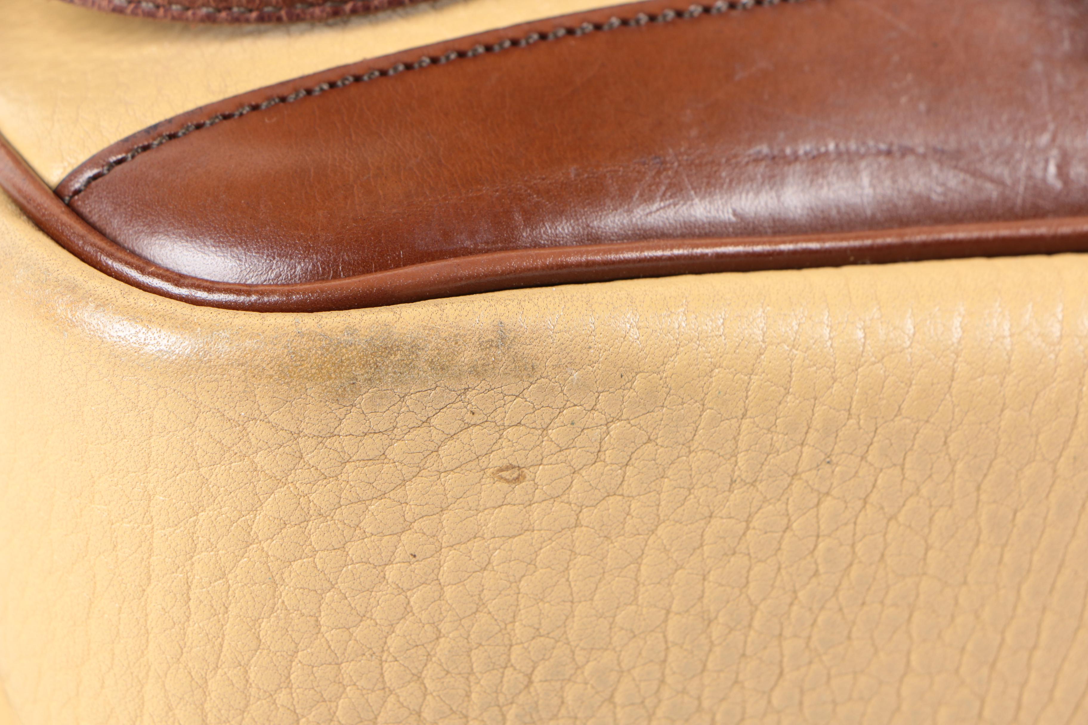 Dooney and Bourke Brown and Beige Leather Shoulder Bag