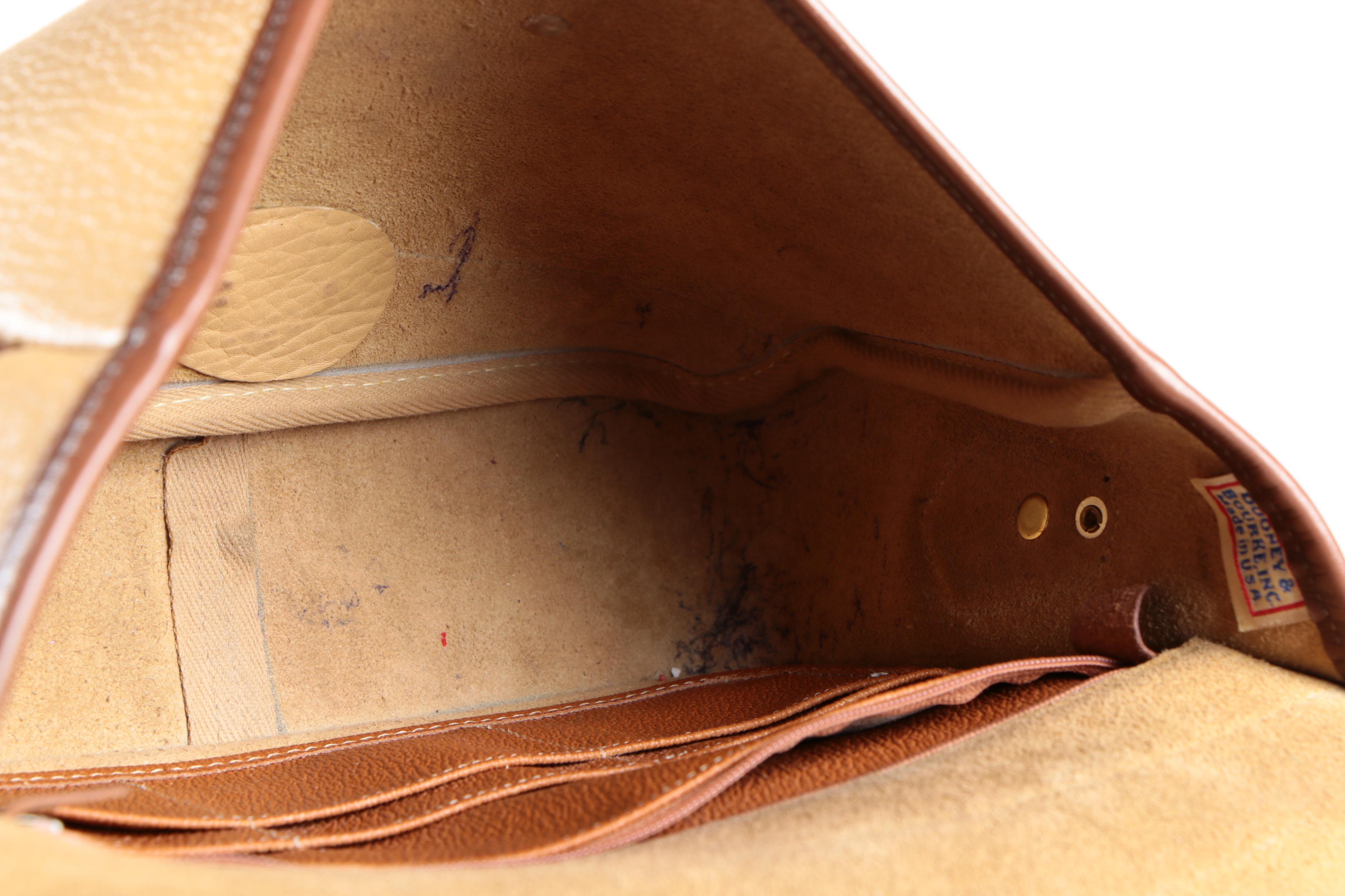 Dooney and Bourke Brown and Beige Leather Shoulder Bag