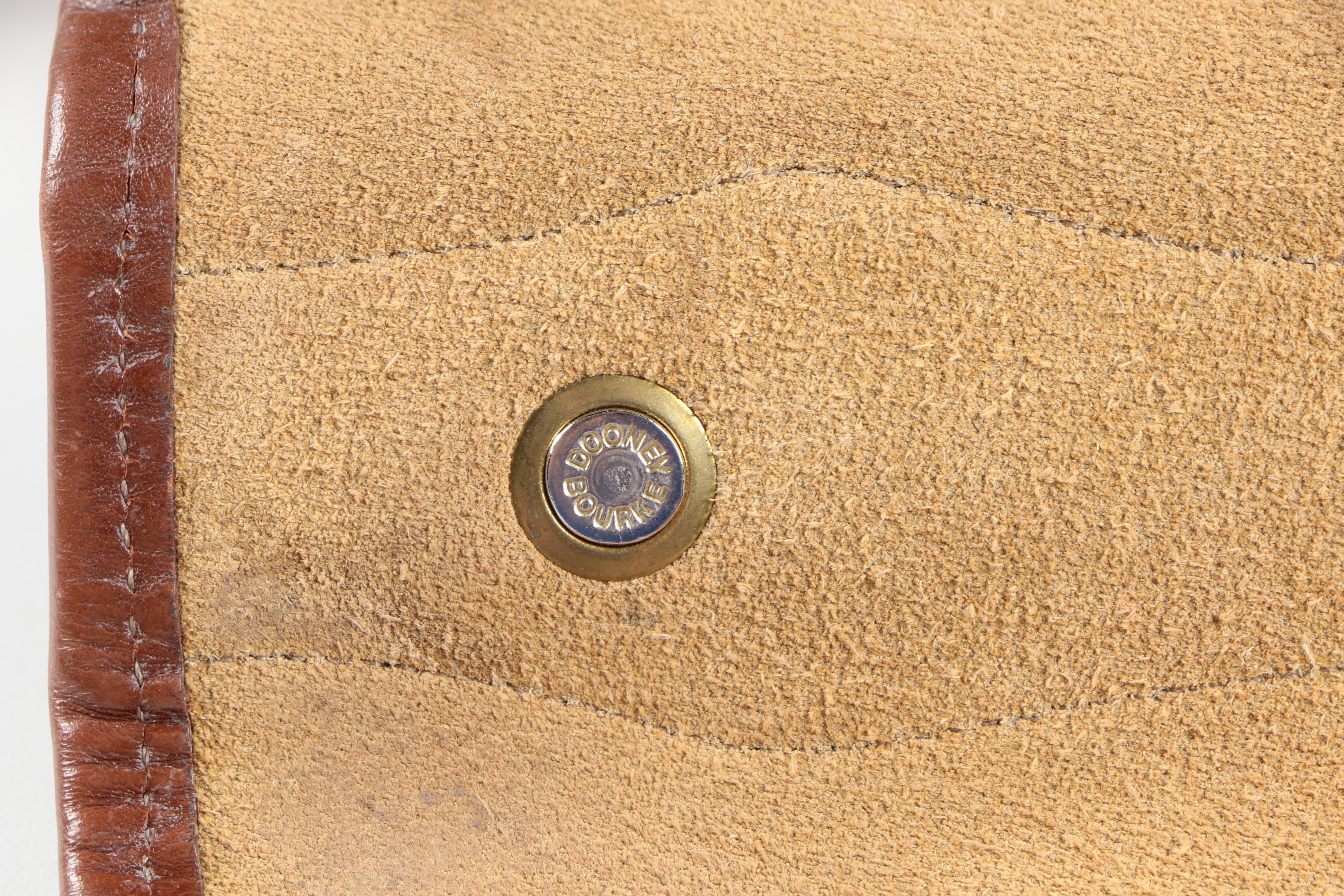 Dooney and Bourke Brown and Beige Leather Shoulder Bag