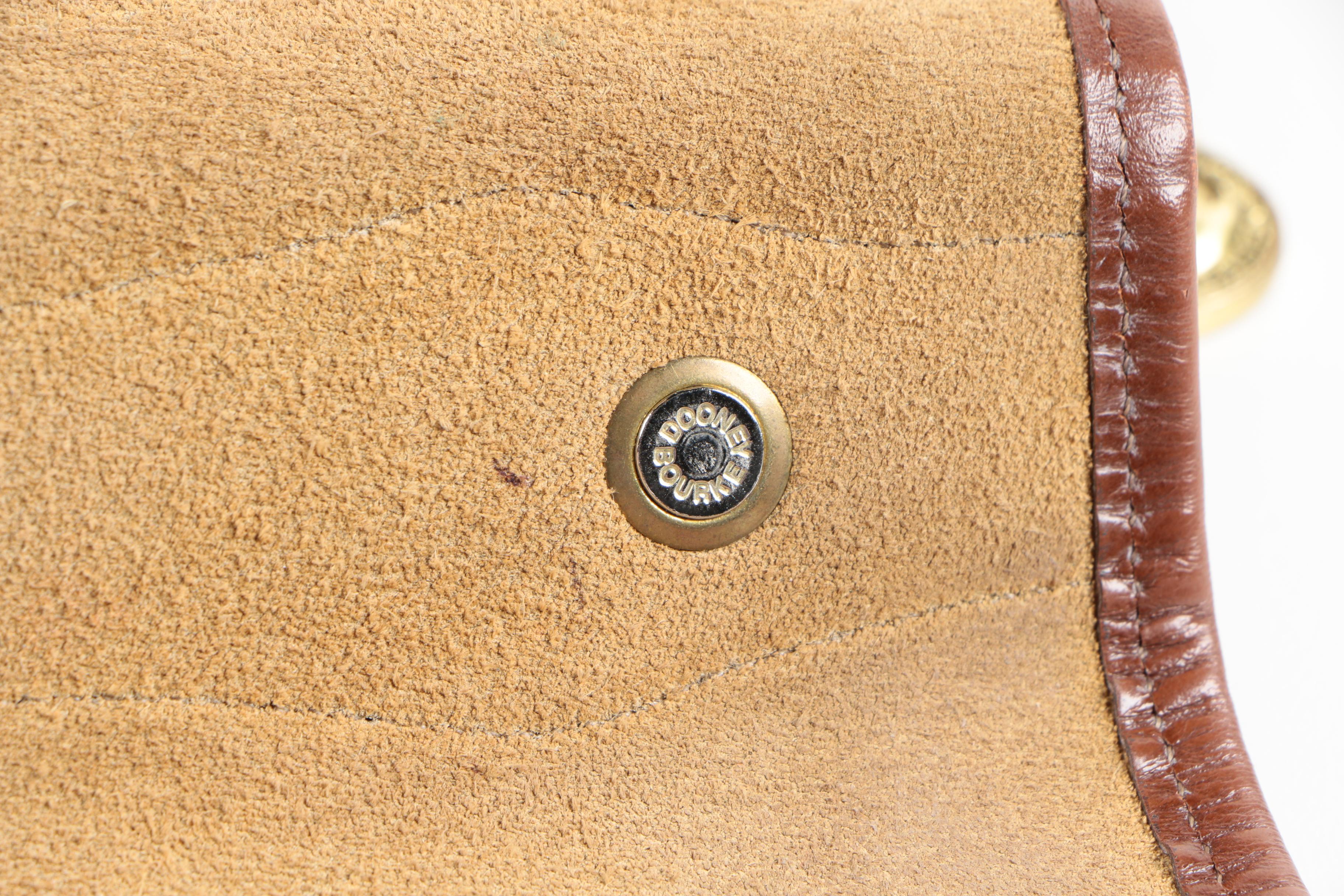 Dooney and Bourke Brown and Beige Leather Shoulder Bag