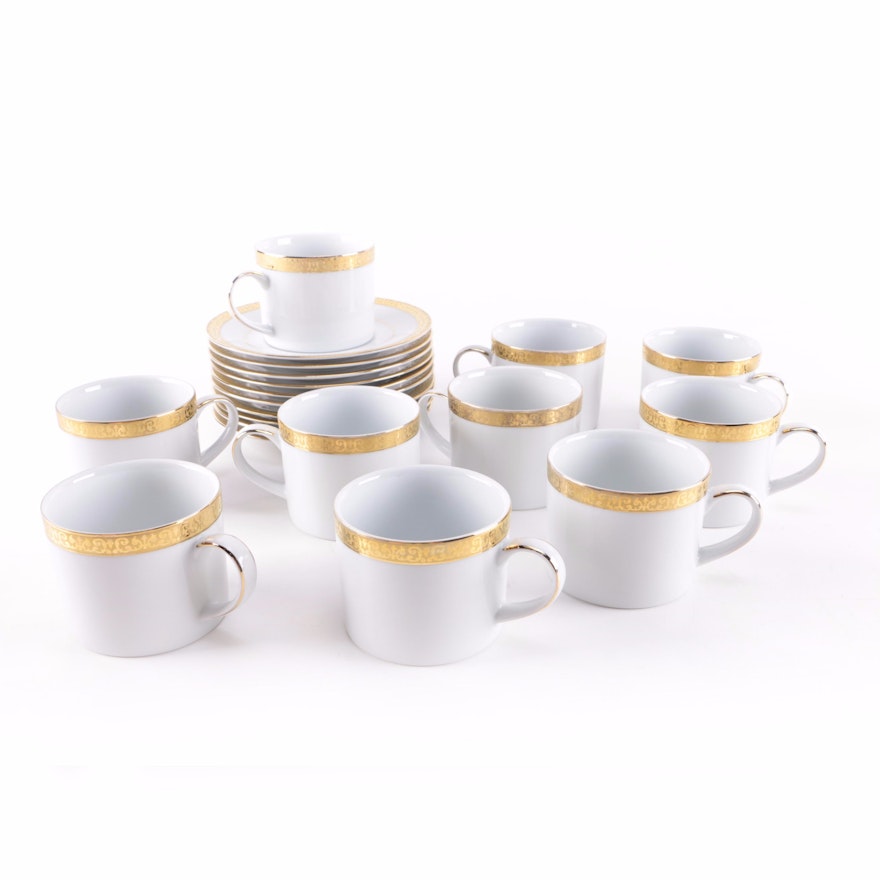 "Gold Buffet" After Dinner Coffee Cup Set by Royal Gallery