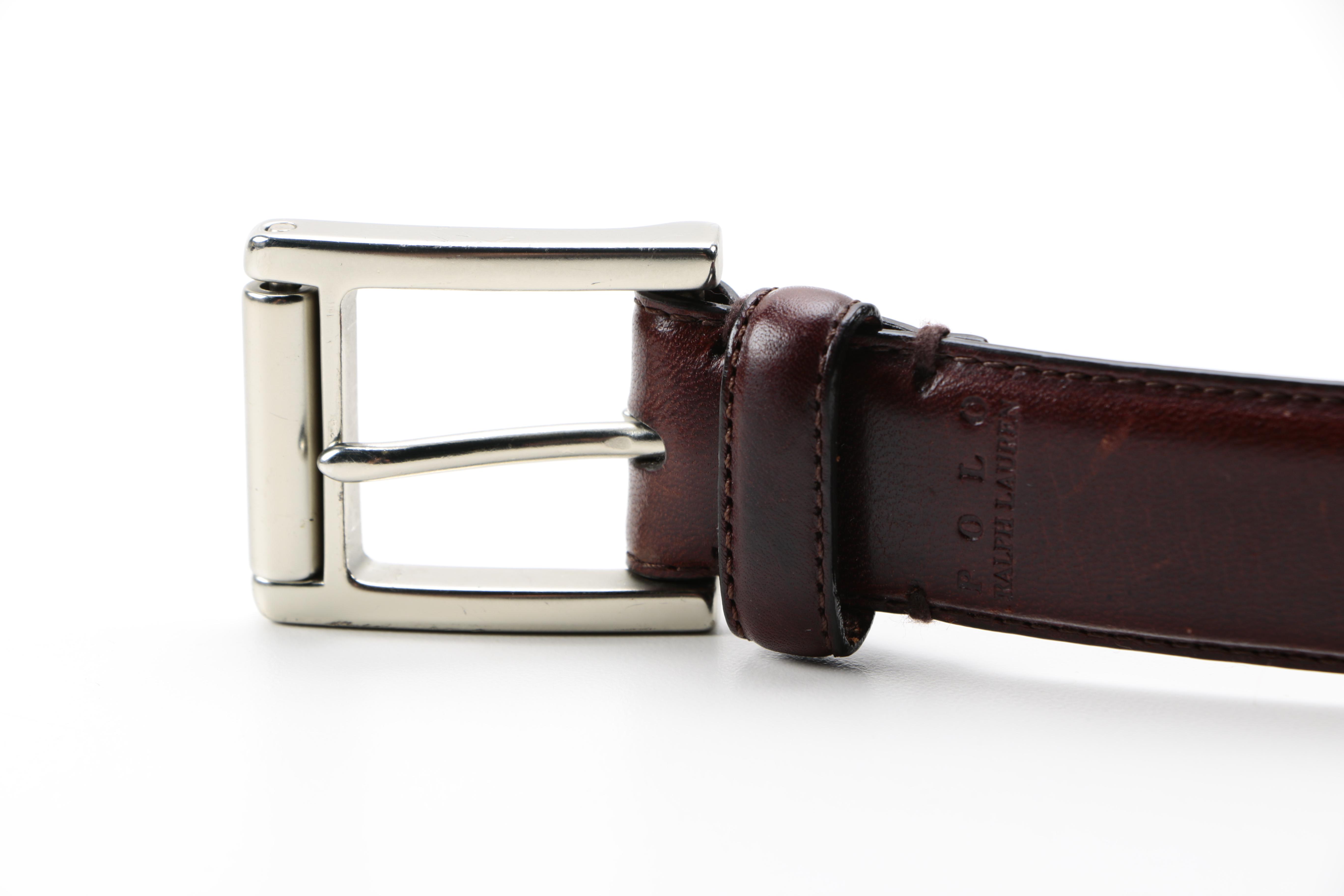 Men's Leather Belts Including Prada and Rag & Bone