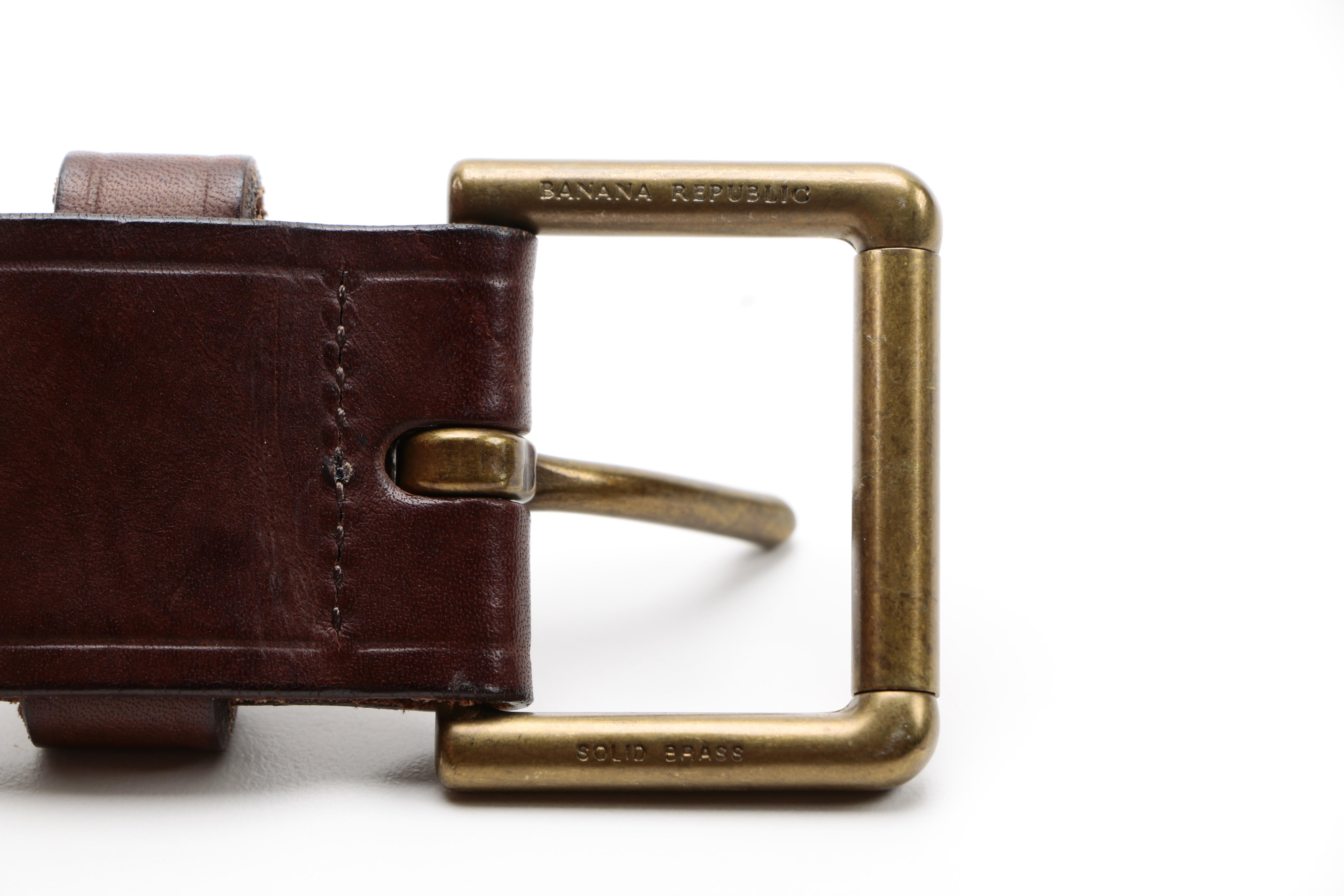 Men's Leather Belts Including Prada and Rag & Bone