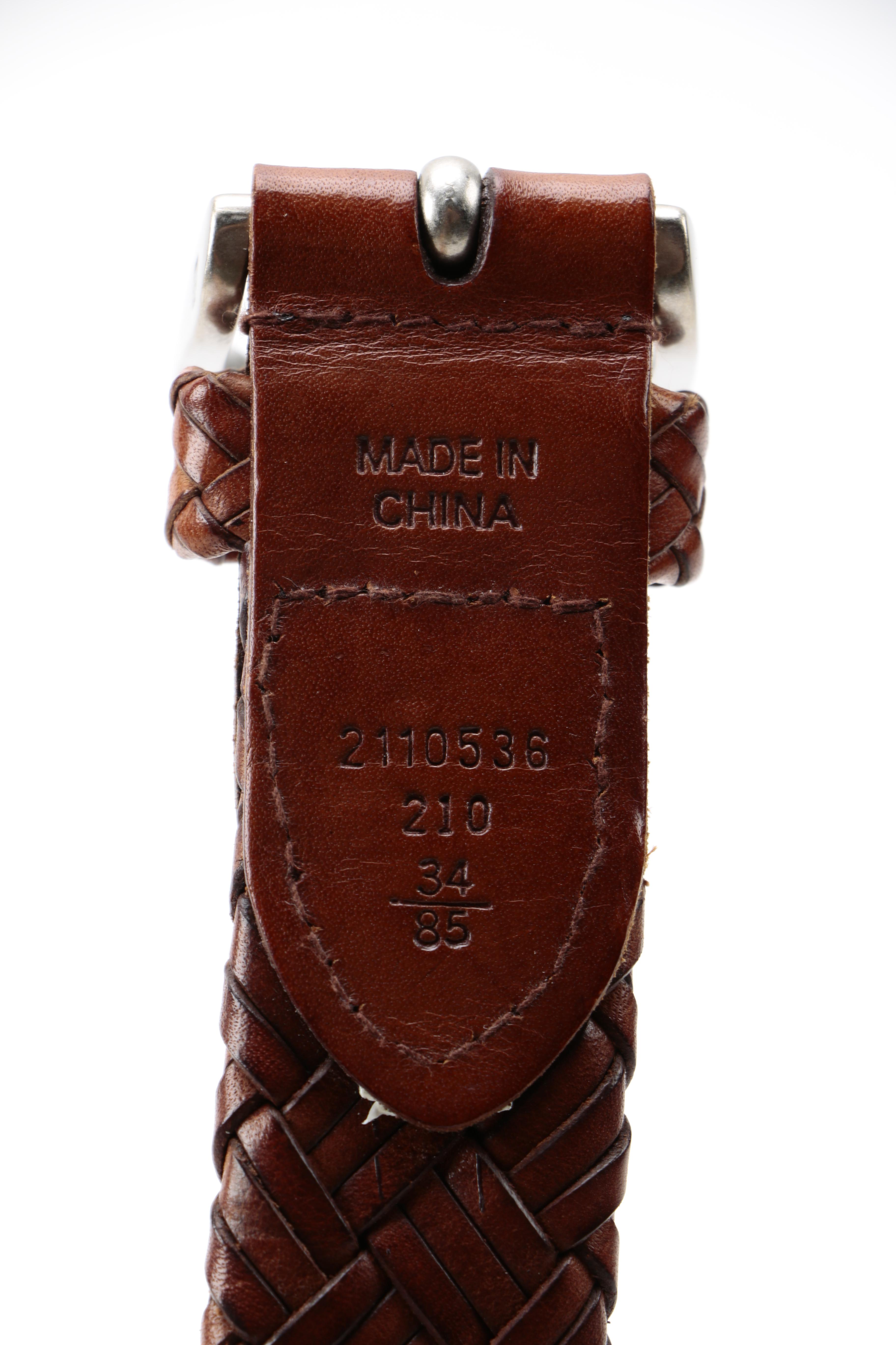 Men's Leather Belts Including Prada and Rag & Bone