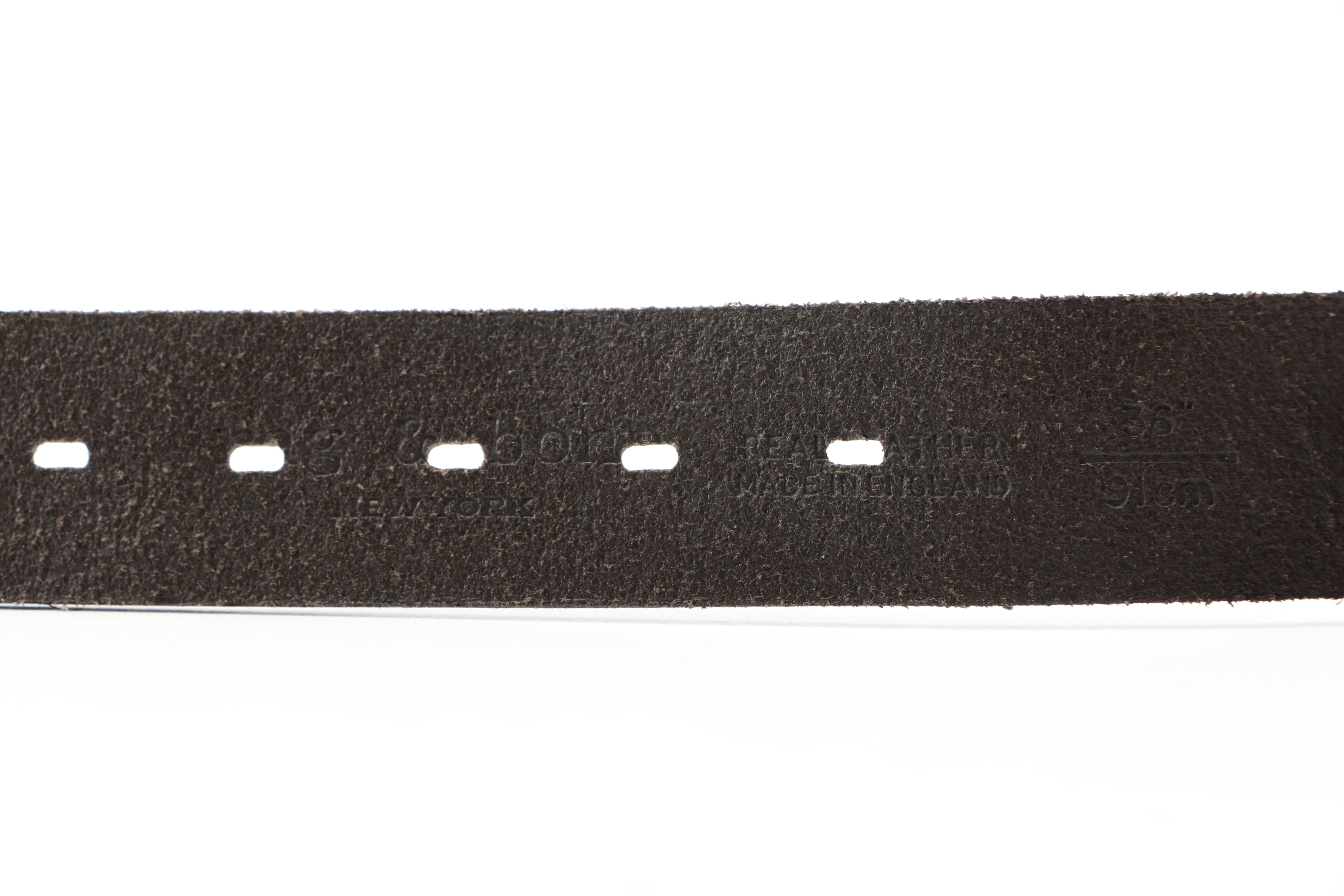 Men's Leather Belts Including Prada and Rag & Bone