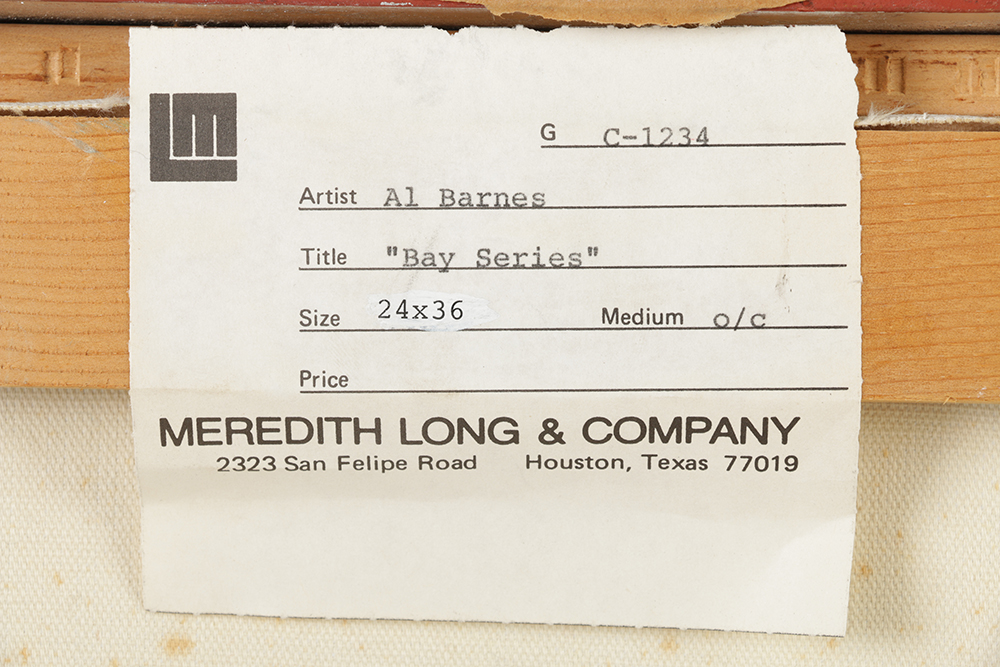 Al Barnes Oil Painting on Canvas "Bay Series"