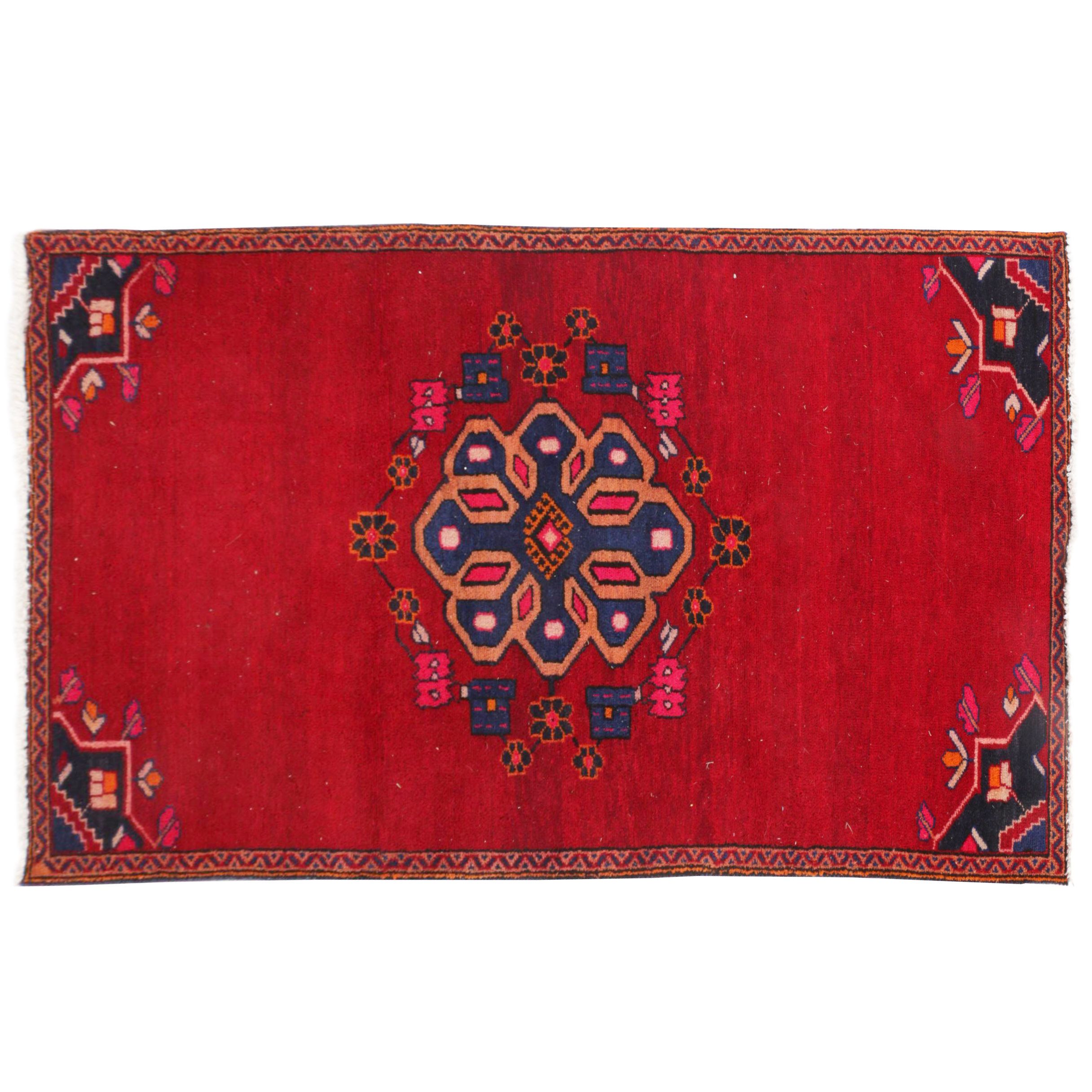 Vintage Hand-Knotted Northwestern Iran Meshkin Area Rug