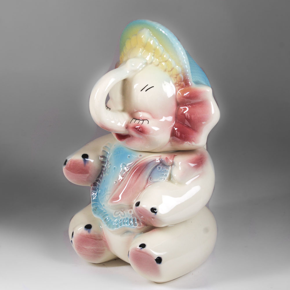Large Vintage Elephant Cookie Jar