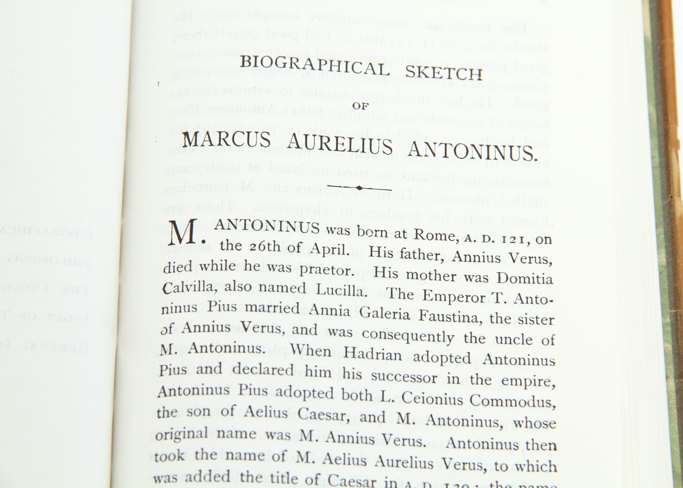 "The Thoughts of the Emperor Marcus Aurelius Antonius"