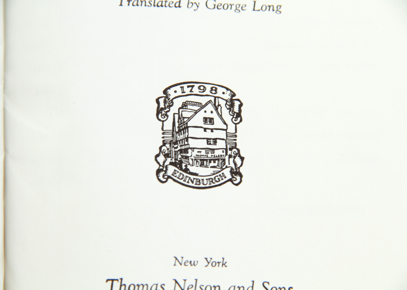 "The Thoughts of the Emperor Marcus Aurelius Antonius"