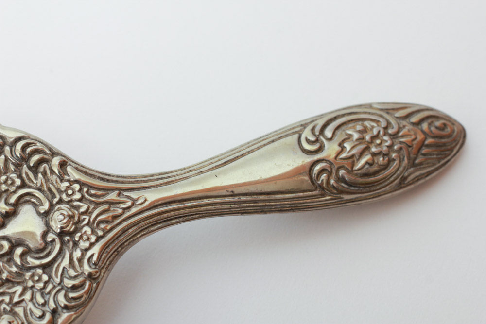 Silver Plate Comb Brush and Mirror Set