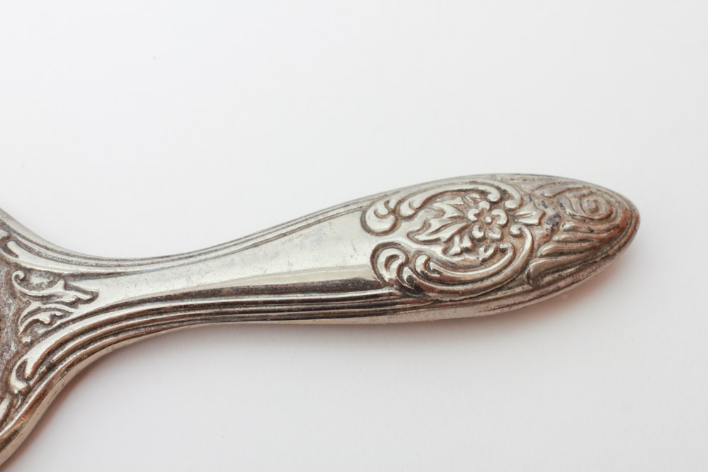 Silver Plate Comb Brush and Mirror Set