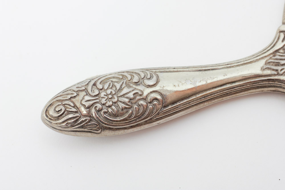 Silver Plate Comb Brush and Mirror Set